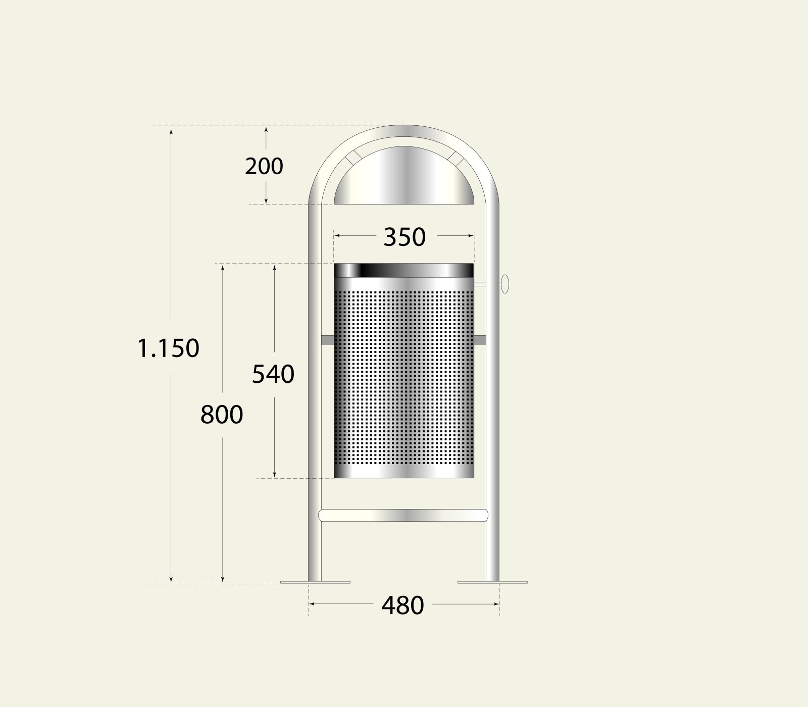 Poubelle acier inoxydable