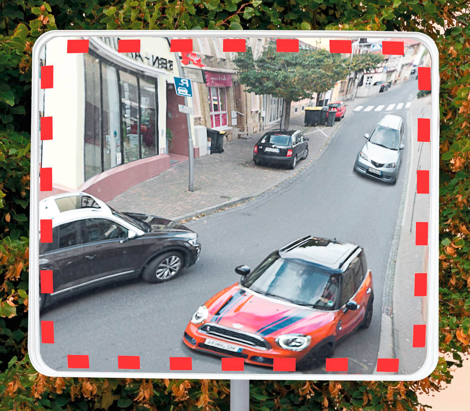 Miroir de sécurité routière inox, Miroirs routiers