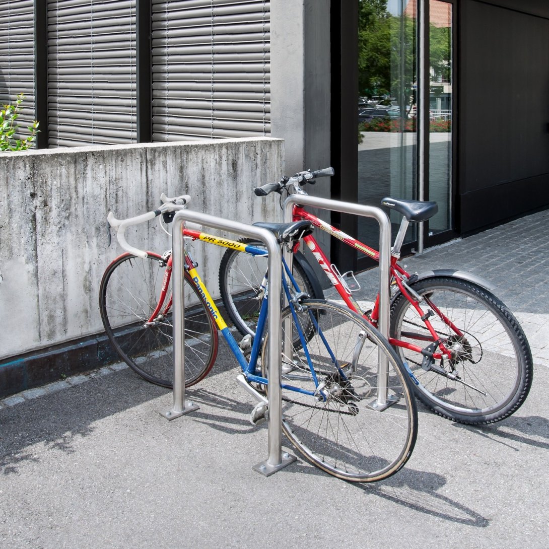 Arceau à vélo pour vélos 32-33 en acier galvanisé ou acier inoxydable