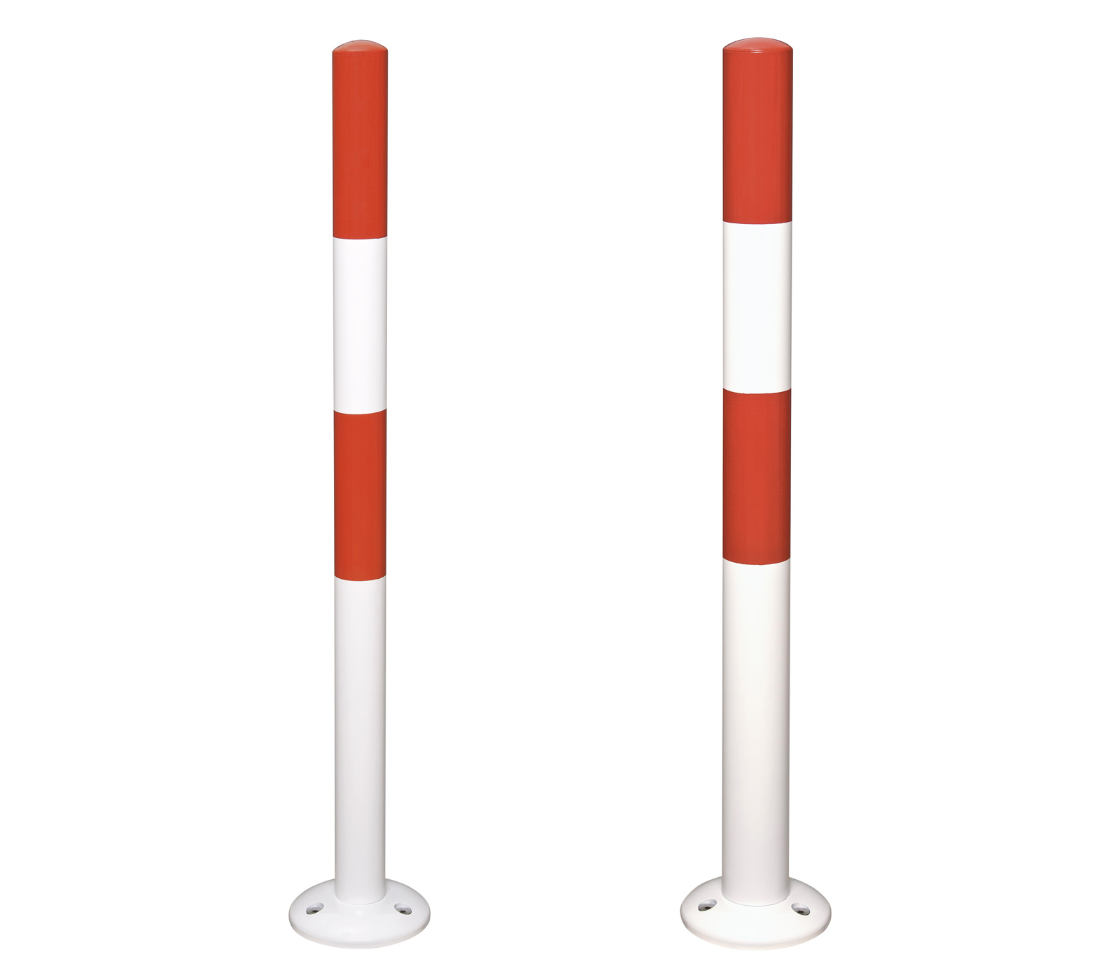 Poteau de délimitation MORION à visser rouge et blanc diamètres 60, 76