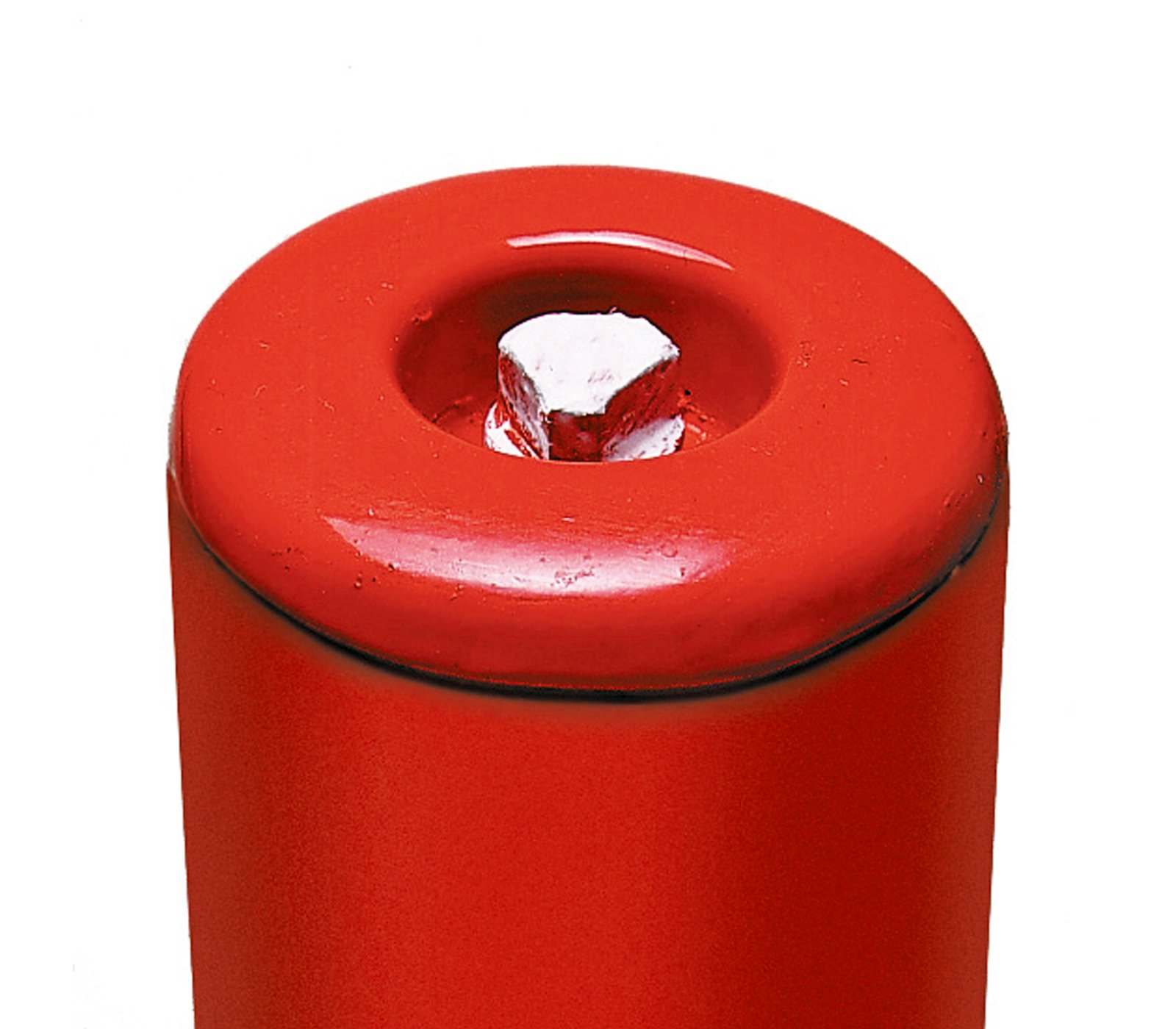 6x Kettenständer Absperrpfosten Pfosten Poller 100cm Kunststoff Rot Fuß massiv 